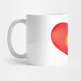 Heart with new flag of Kyrgyzstan Mug